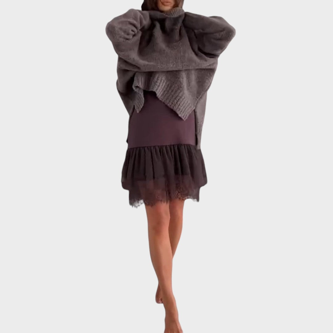 VALENTINA – OVERSIZED KNIT DRESS SET
