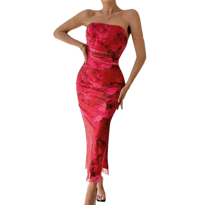 AMBER – STRAPLESS MAXI DRESS