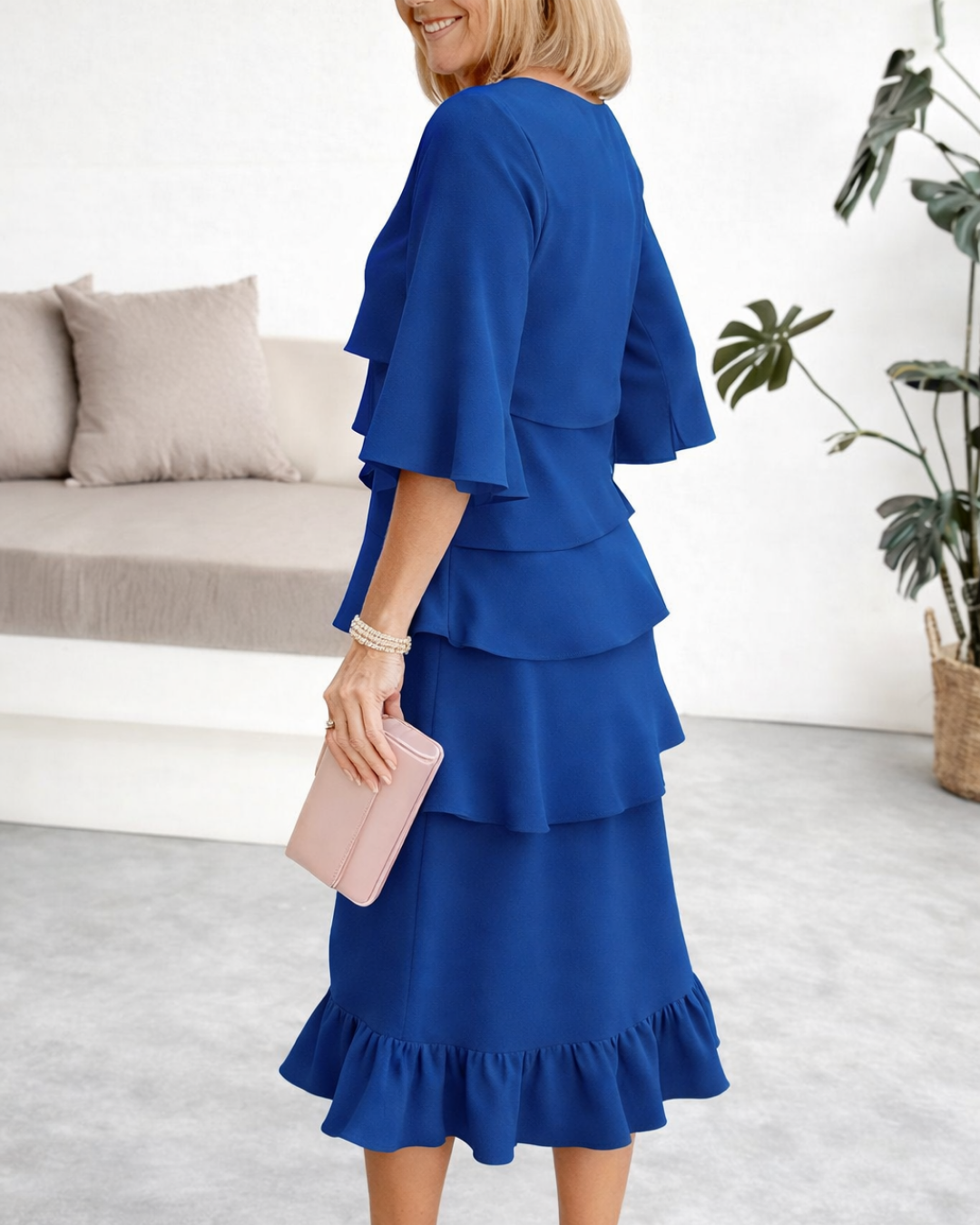Staci | Elegant Comfort Ruffle Dress