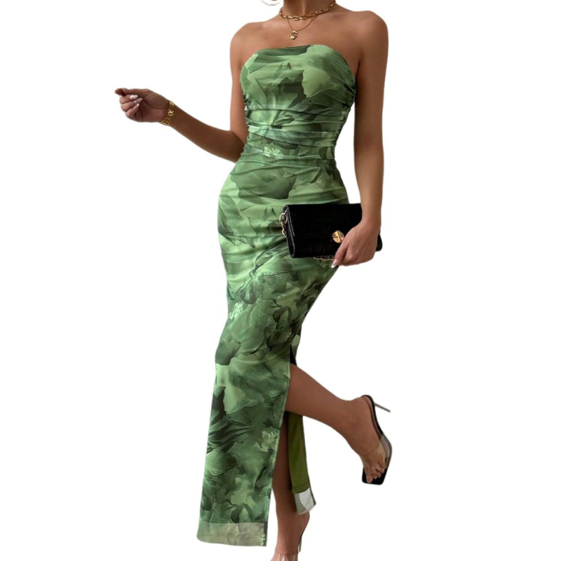 AMBER – STRAPLESS MAXI DRESS