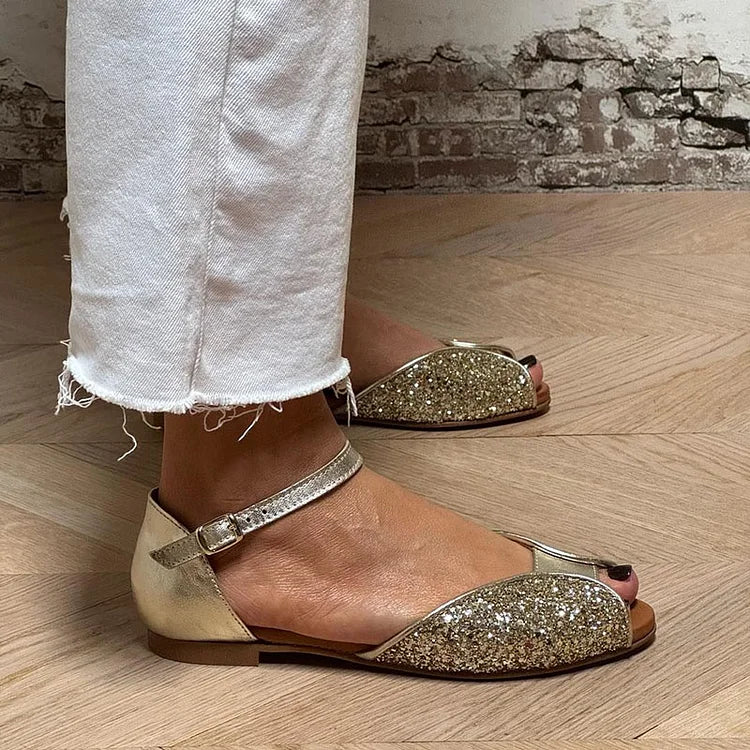 Sarienne | Ankle Strap Flat Sandals
