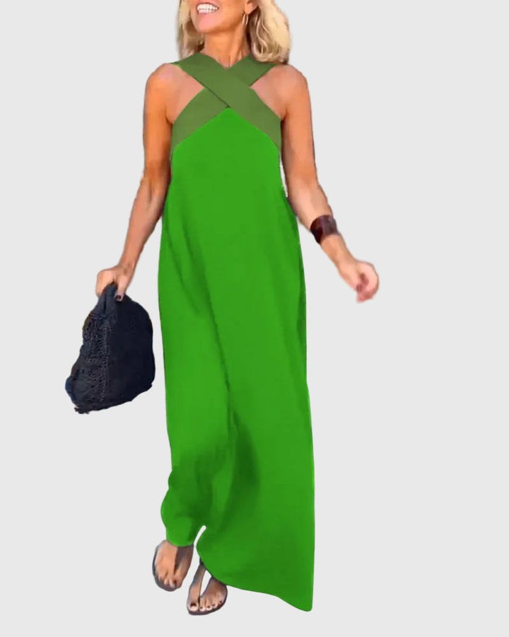 ELLA – CROSS-STRAP MAXI DRESS