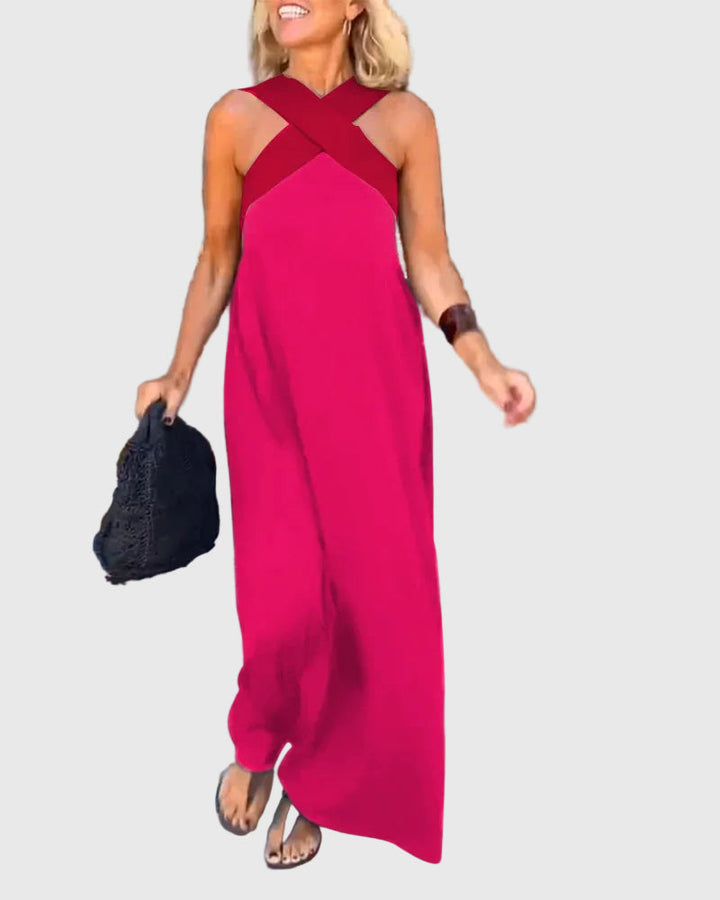 ELLA – CROSS-STRAP MAXI DRESS