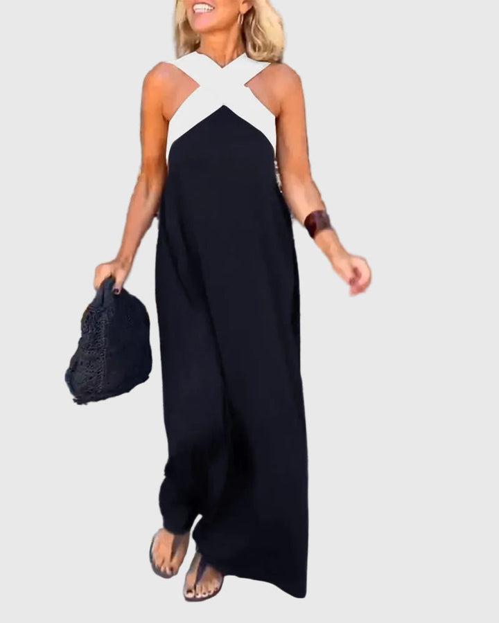 ELLA – CROSS-STRAP MAXI DRESS