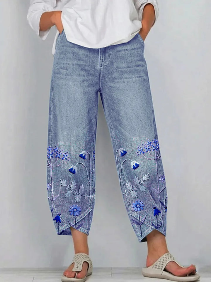 Helen | Embroidered Casual Chic Trousers