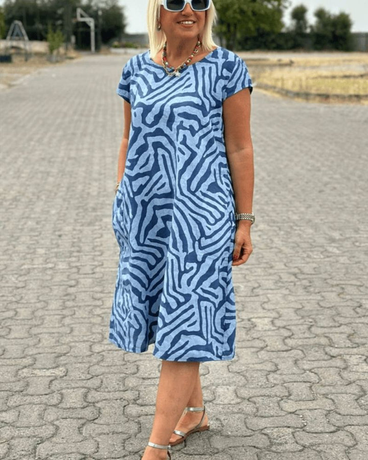 VERA – ABSTRACT MIDI DRESS