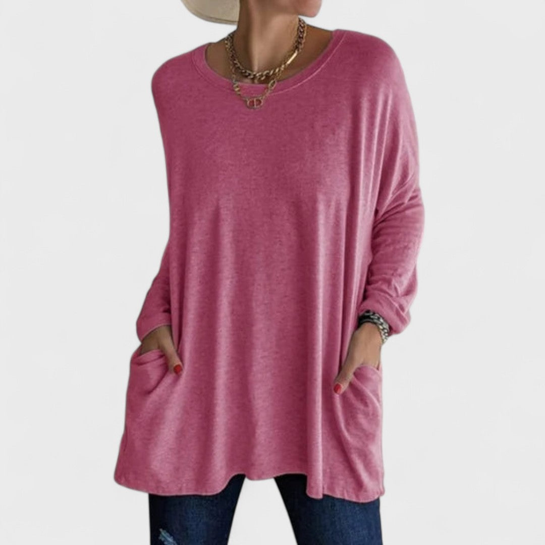CLAIRE – RELAXED LONG-SLEEVE TOP