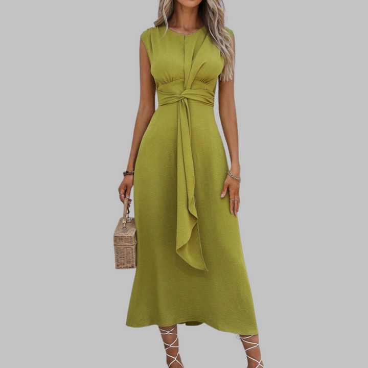STELLA – TIE-WAIST MIDI DRESS