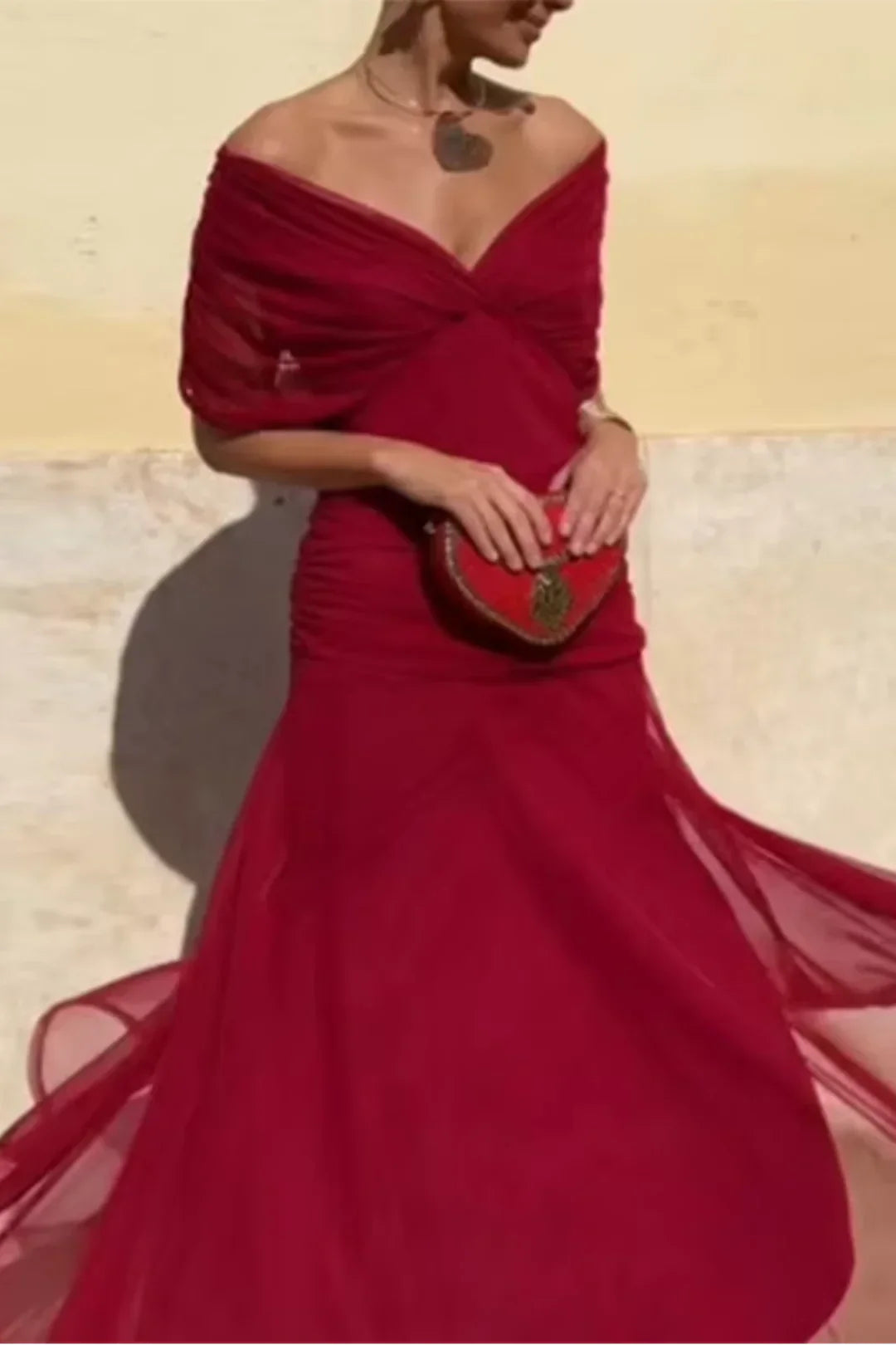 Elegant V-Neck Maxi Party Dress