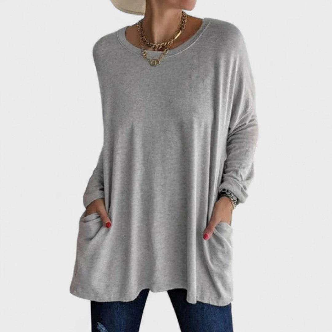 CLAIRE – RELAXED LONG-SLEEVE TOP