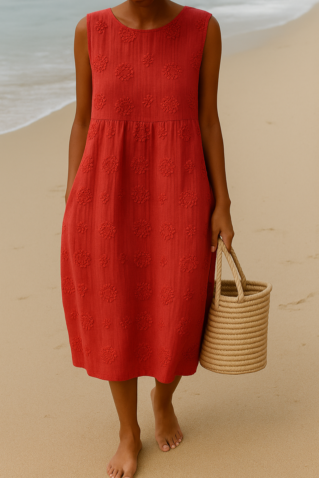 ARIA – EMBROIDERED MIDI DRESS