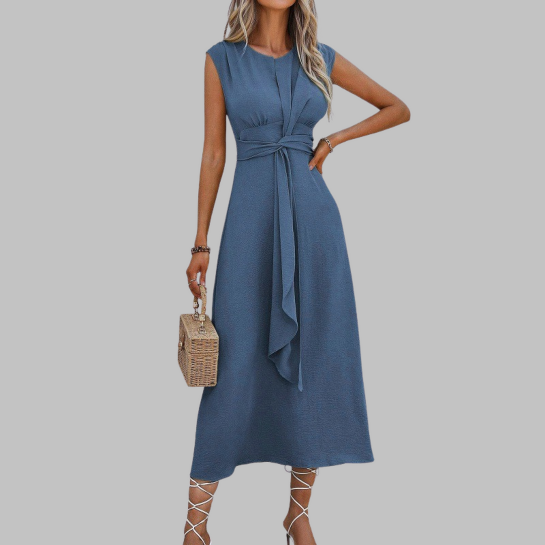 STELLA – TIE-WAIST MIDI DRESS