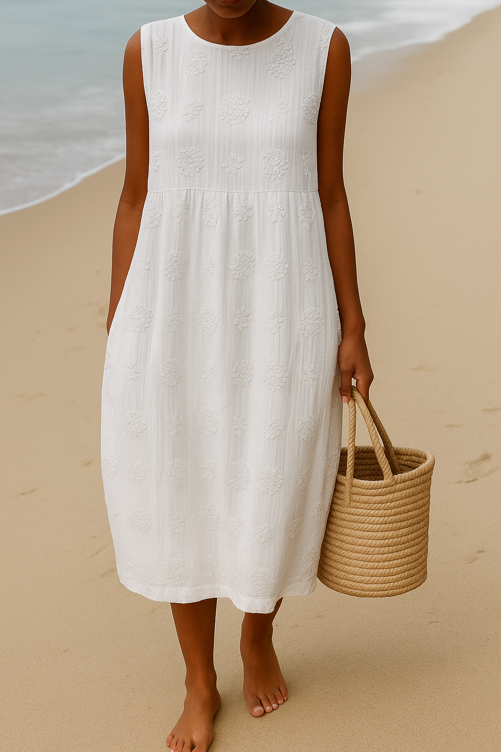 ARIA – EMBROIDERED MIDI DRESS