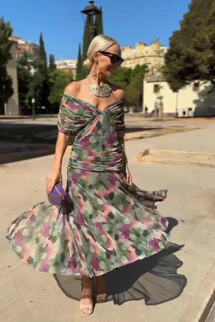 Elegant V-Neck Maxi Party Dress