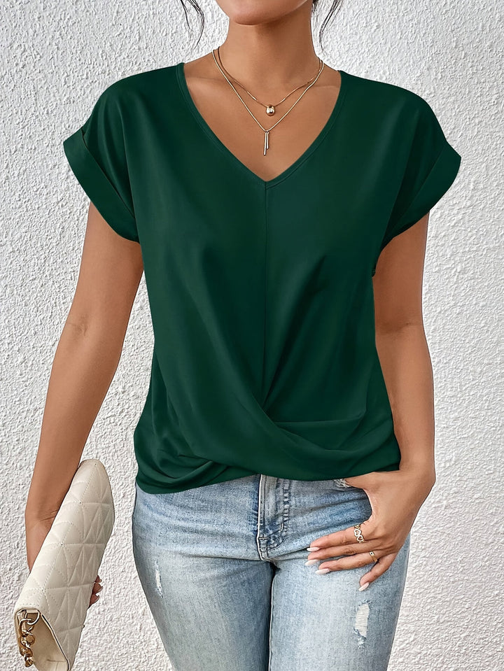 LILLY – TWIST FRONT V-NECK TOP