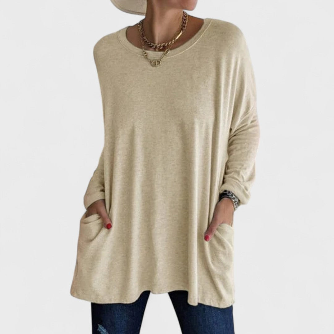 CLAIRE – RELAXED LONG-SLEEVE TOP