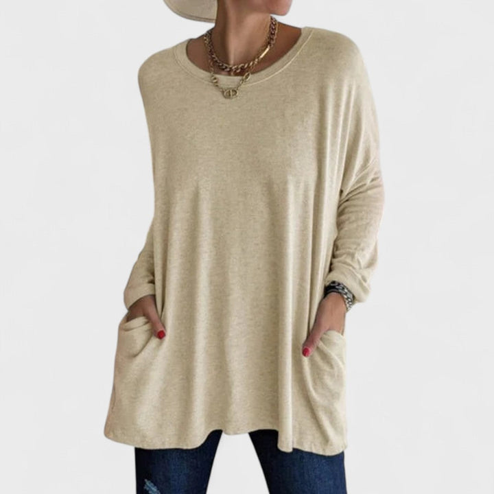 CLAIRE – RELAXED LONG-SLEEVE TOP