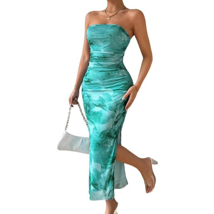 AMBER – STRAPLESS MAXI DRESS