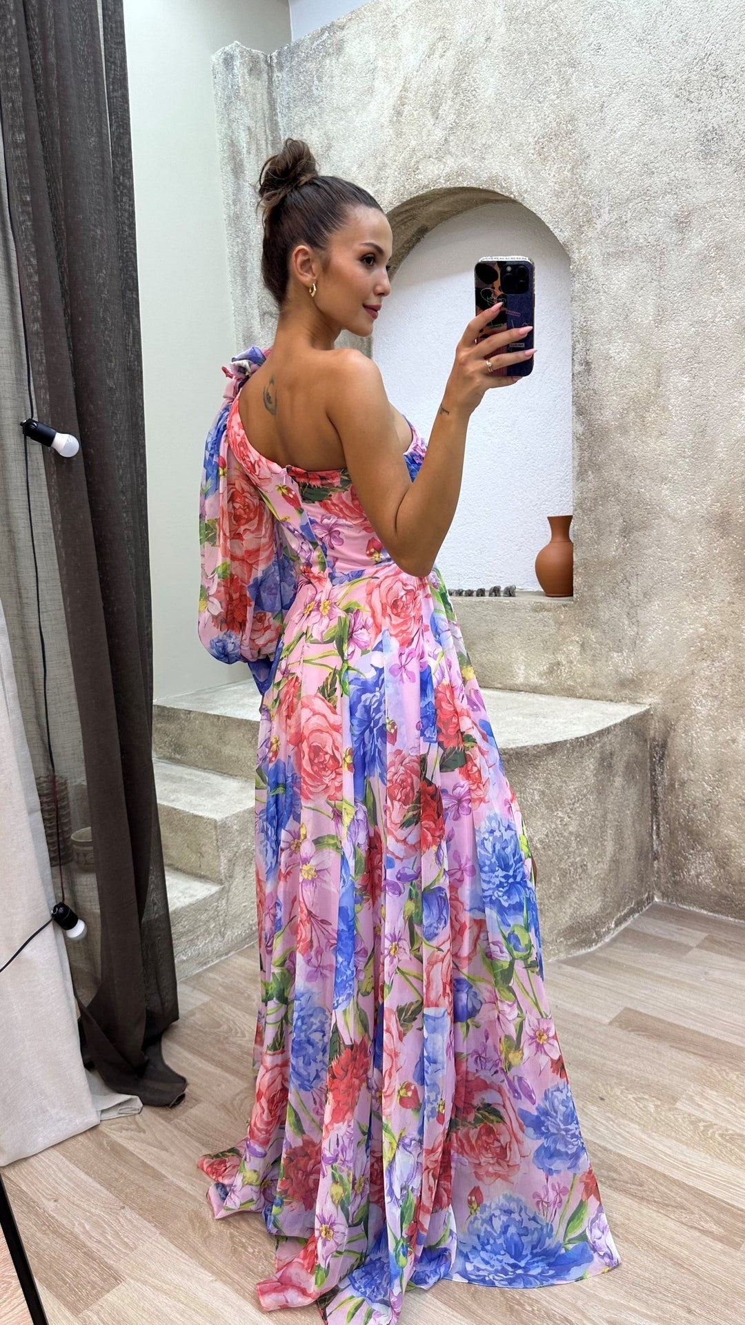 Regina | Elegant Flowy Shoulder Dress for Summer Events