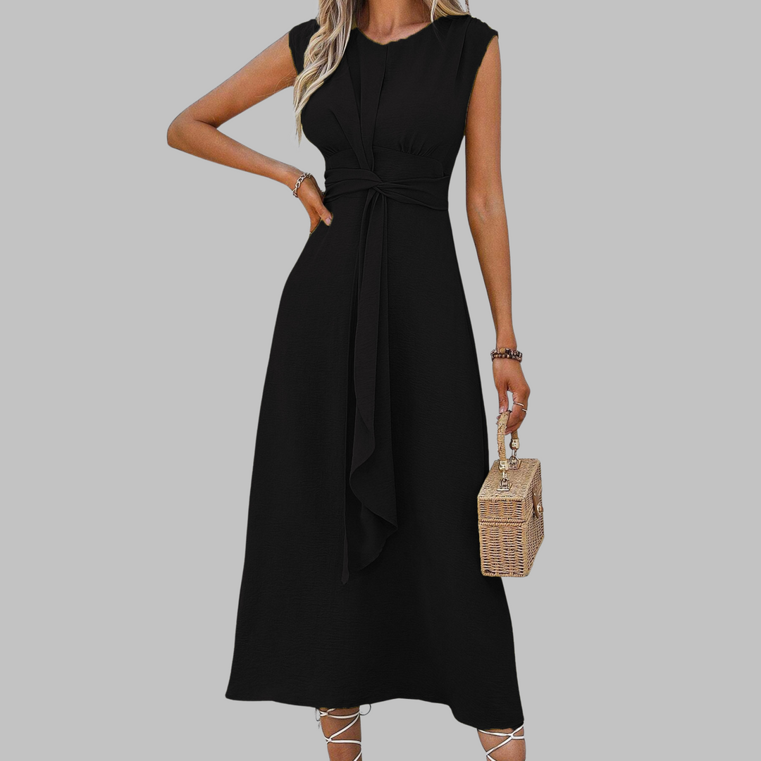 STELLA – TIE-WAIST MIDI DRESS
