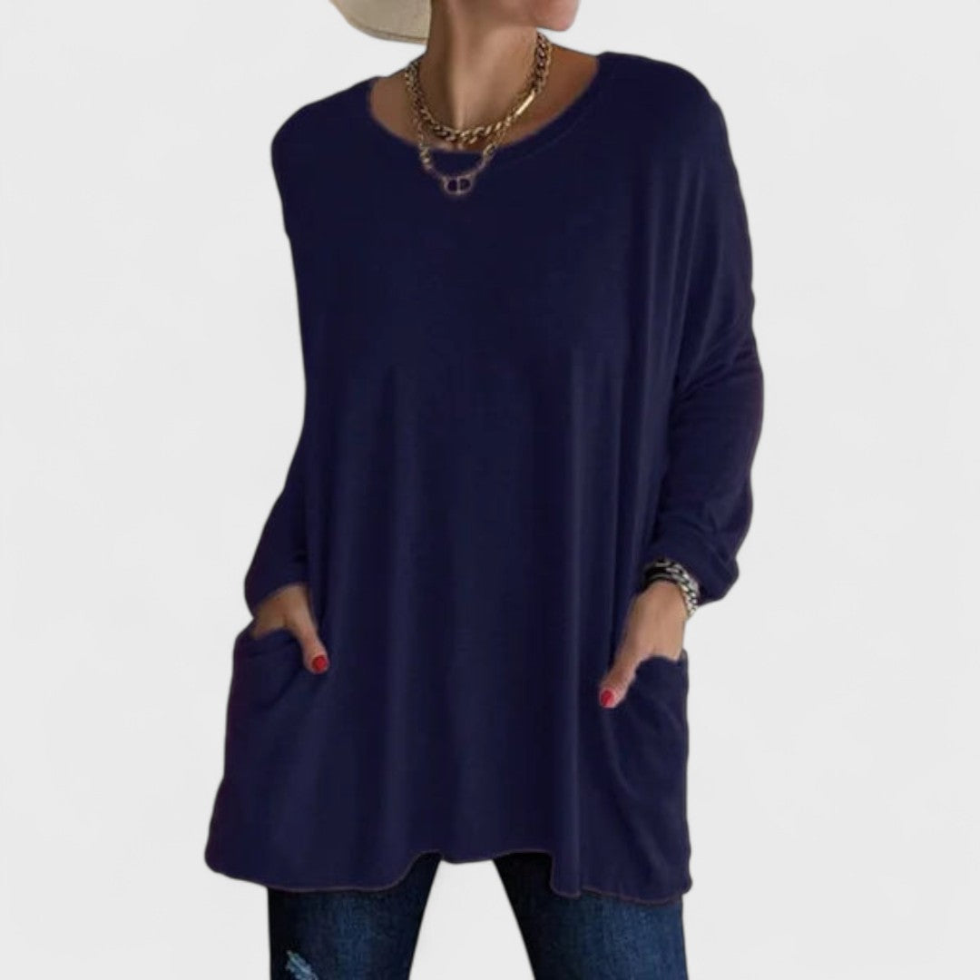 CLAIRE – RELAXED LONG-SLEEVE TOP