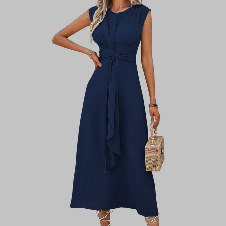 STELLA – TIE-WAIST MIDI DRESS
