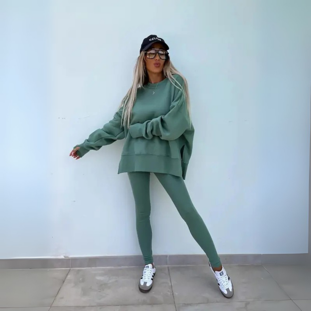 Greta | Casual Long Sleeve Sweatshirt and Pants Set