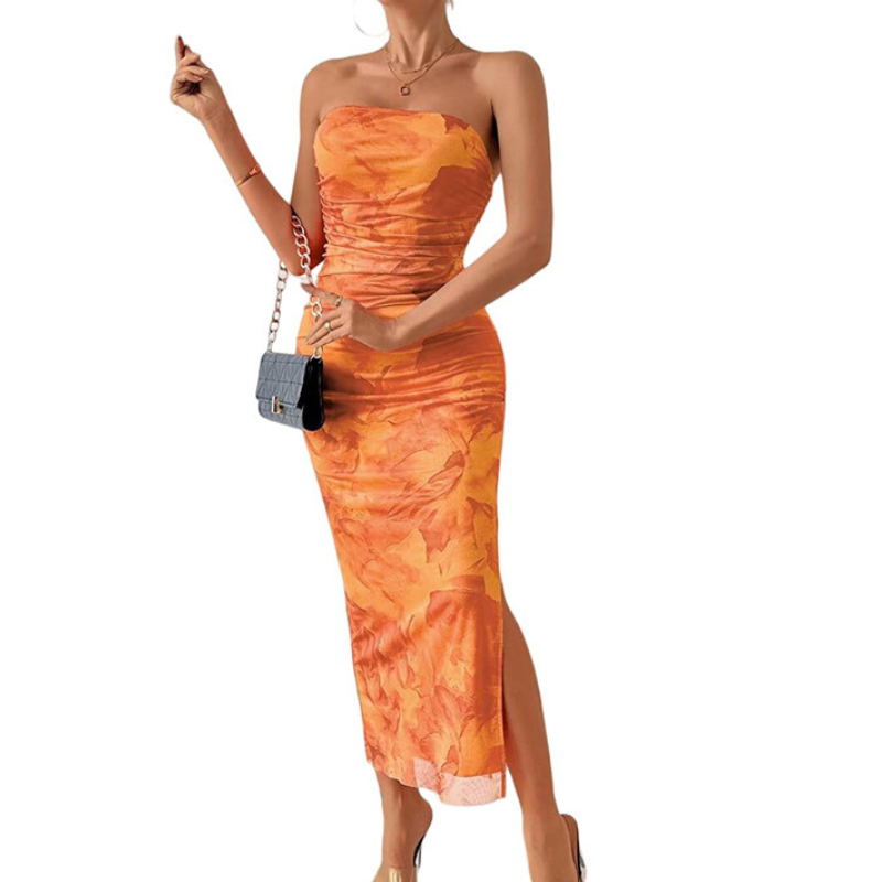 AMBER – STRAPLESS MAXI DRESS