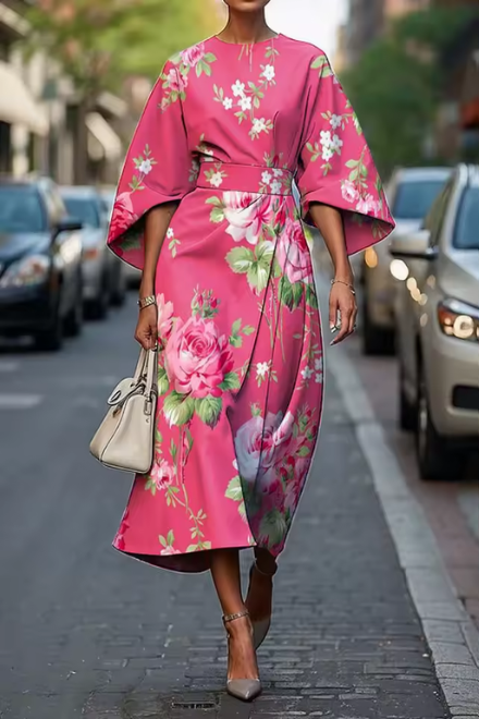 BEATRICE – FLORAL MIDI DRESS