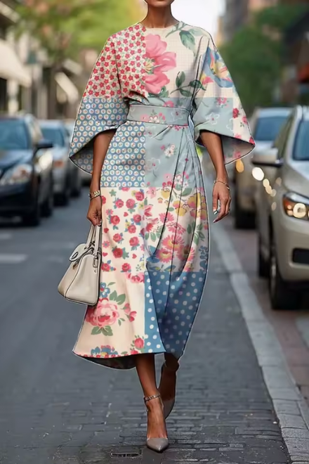 BEATRICE – FLORAL MIDI DRESS