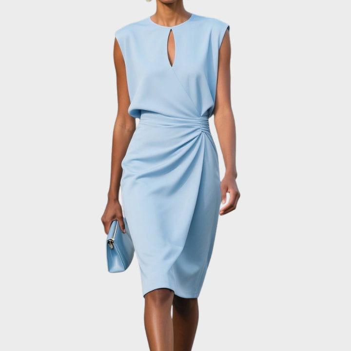 ZOEY – ELEGANT DRAPED MIDI DRESS