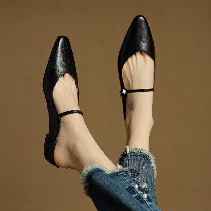 Genuine Leather Mules