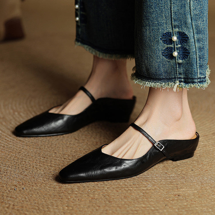 Genuine Leather Mules