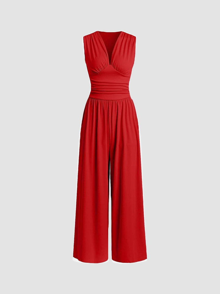 RIONA | CHIC SLEEVELESS WIDE-LEG JUMPSUIT