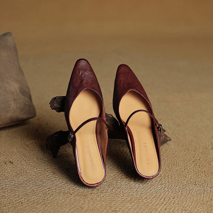 Genuine Leather Mules