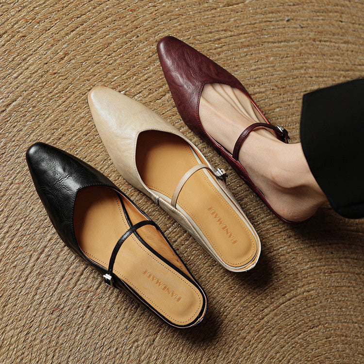 Genuine Leather Mules