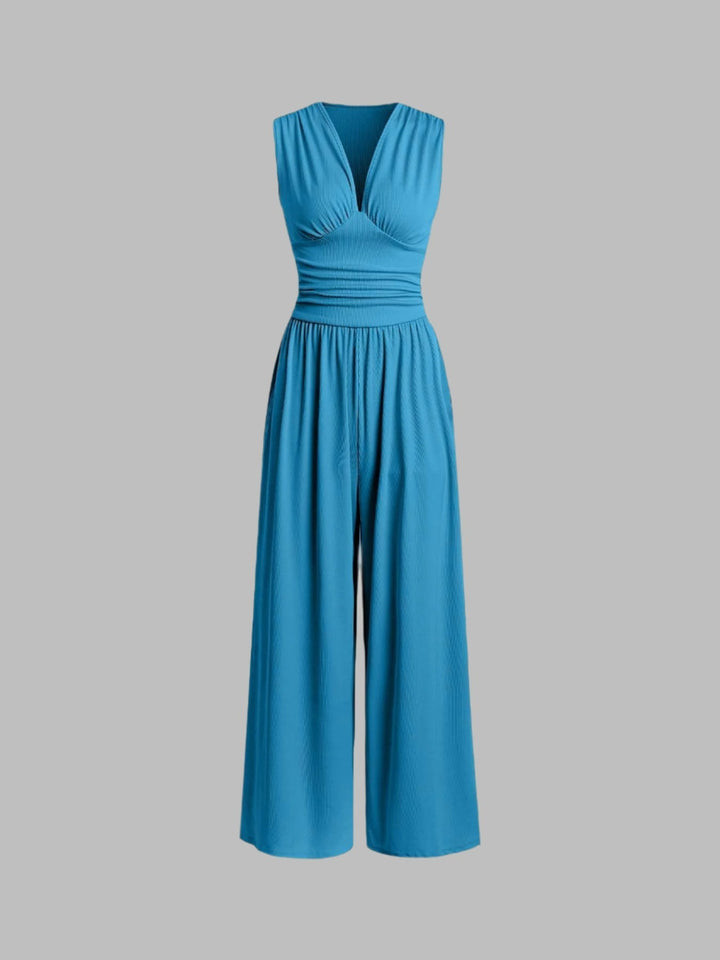 RIONA | CHIC SLEEVELESS WIDE-LEG JUMPSUIT