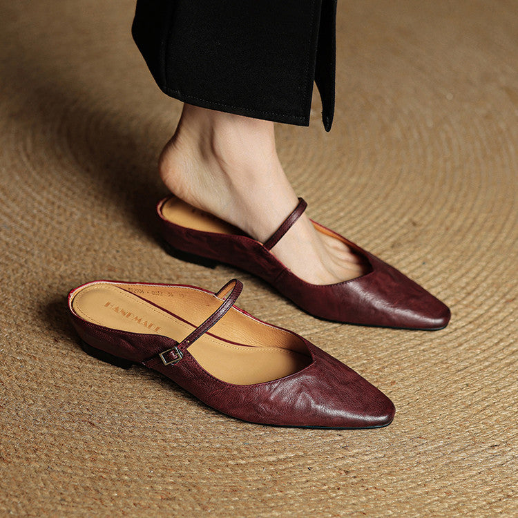 Genuine Leather Mules