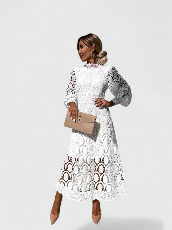 Flora | Lace Midi Dress