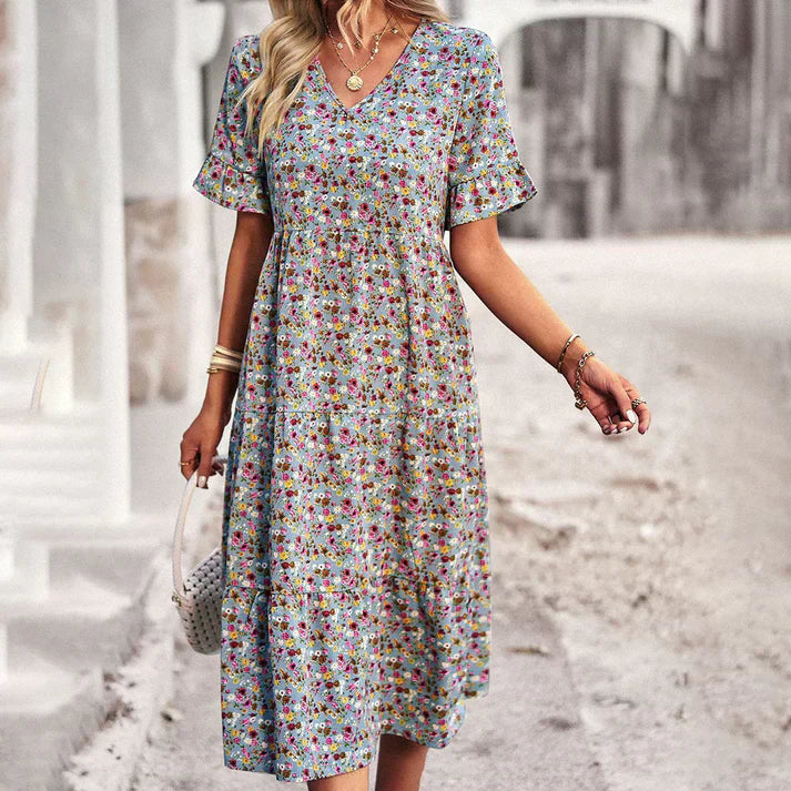 Clara | Floral Midi Dress