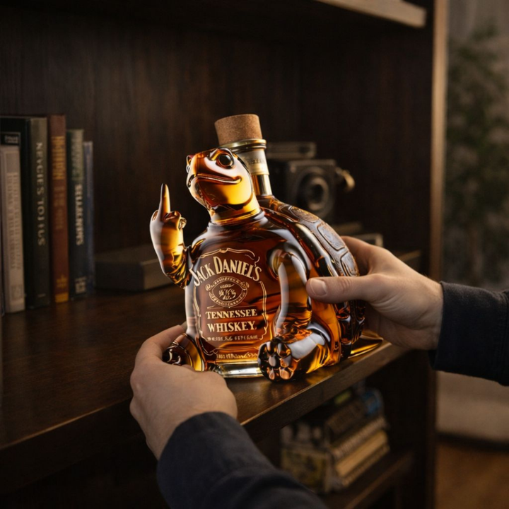 Jack Daniel's Whiskey Bottle - Turtle Edition