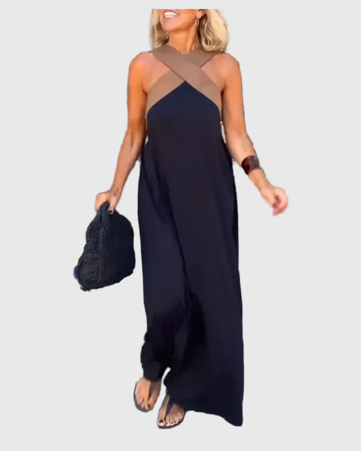 ELLA – CROSS-STRAP MAXI DRESS