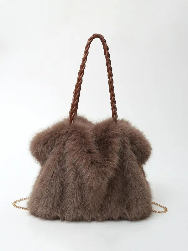 HANNA – VERSATILE PLUSH VELVET SHOULDER TOTE BAG
