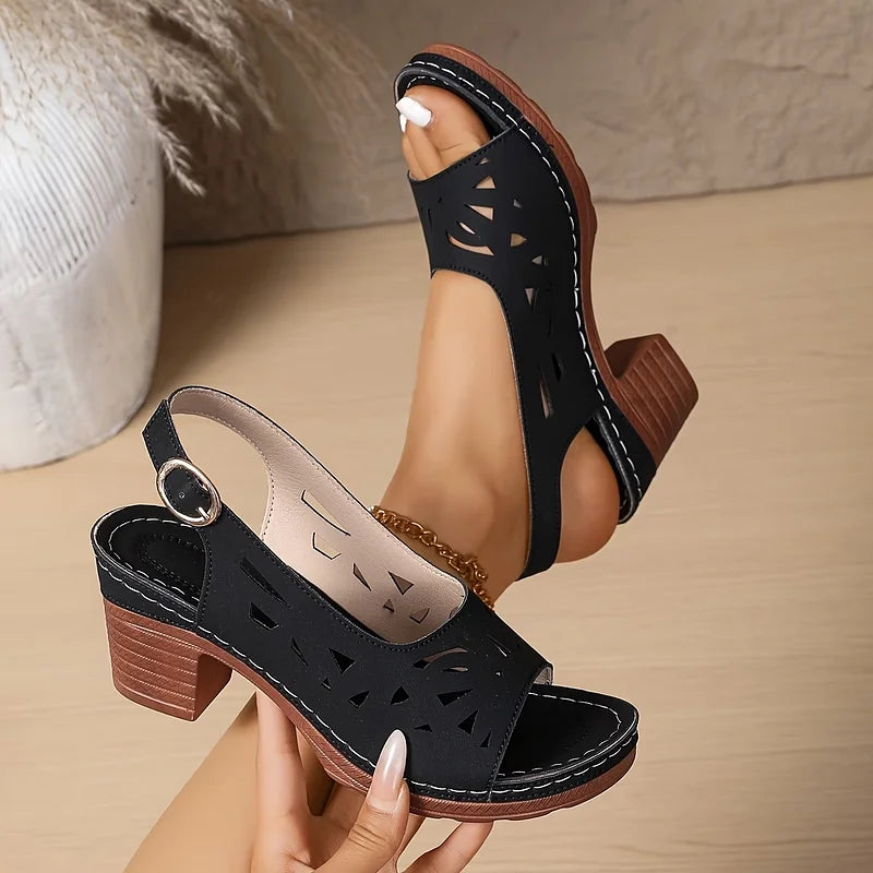 GLORIA – BLOCK HEEL SANDALS