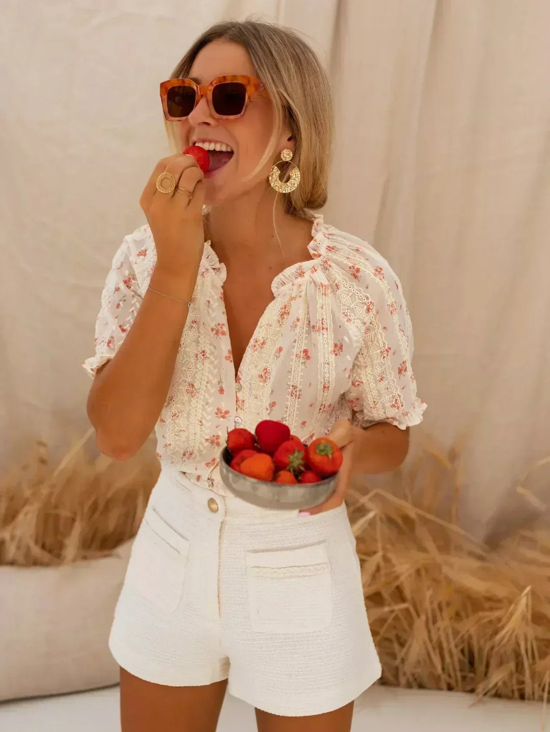 Elina | Floral Print Blouse for Women