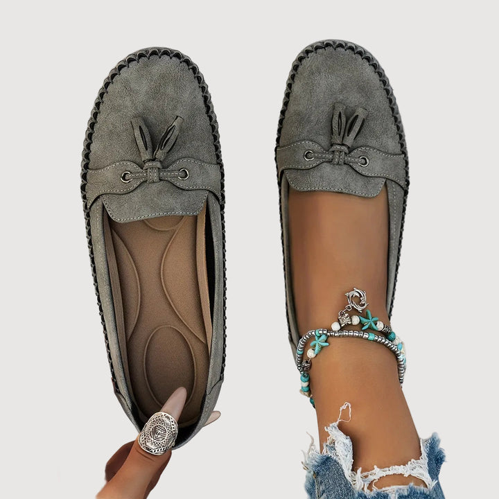LENA – SUEDE TASSEL LOAFERS