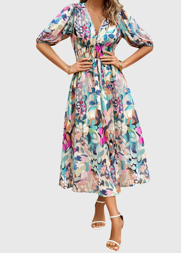Navi | Flattering Floral Midi Dress