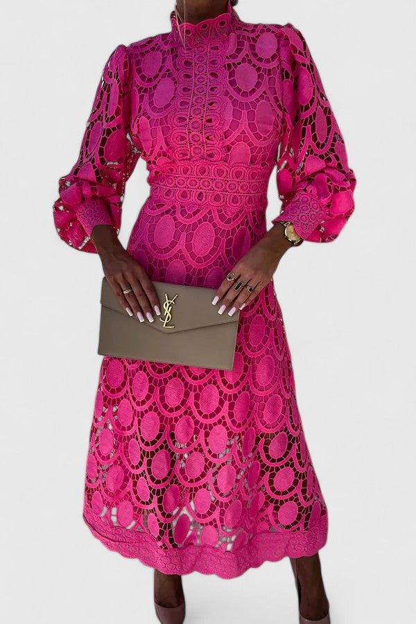 Flora | Lace Midi Dress