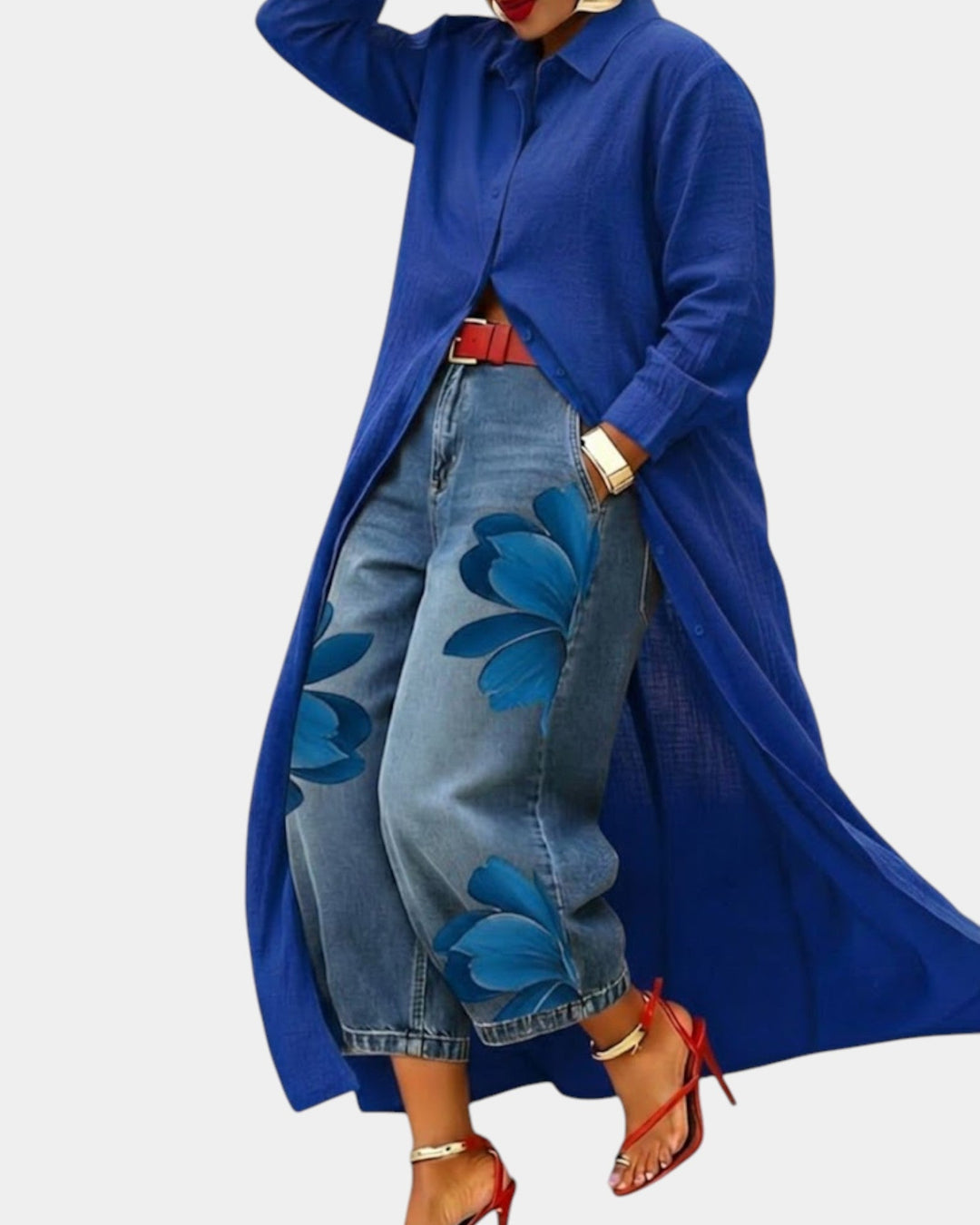 Diane | Denim Dress and Wide-Leg Trouser Set