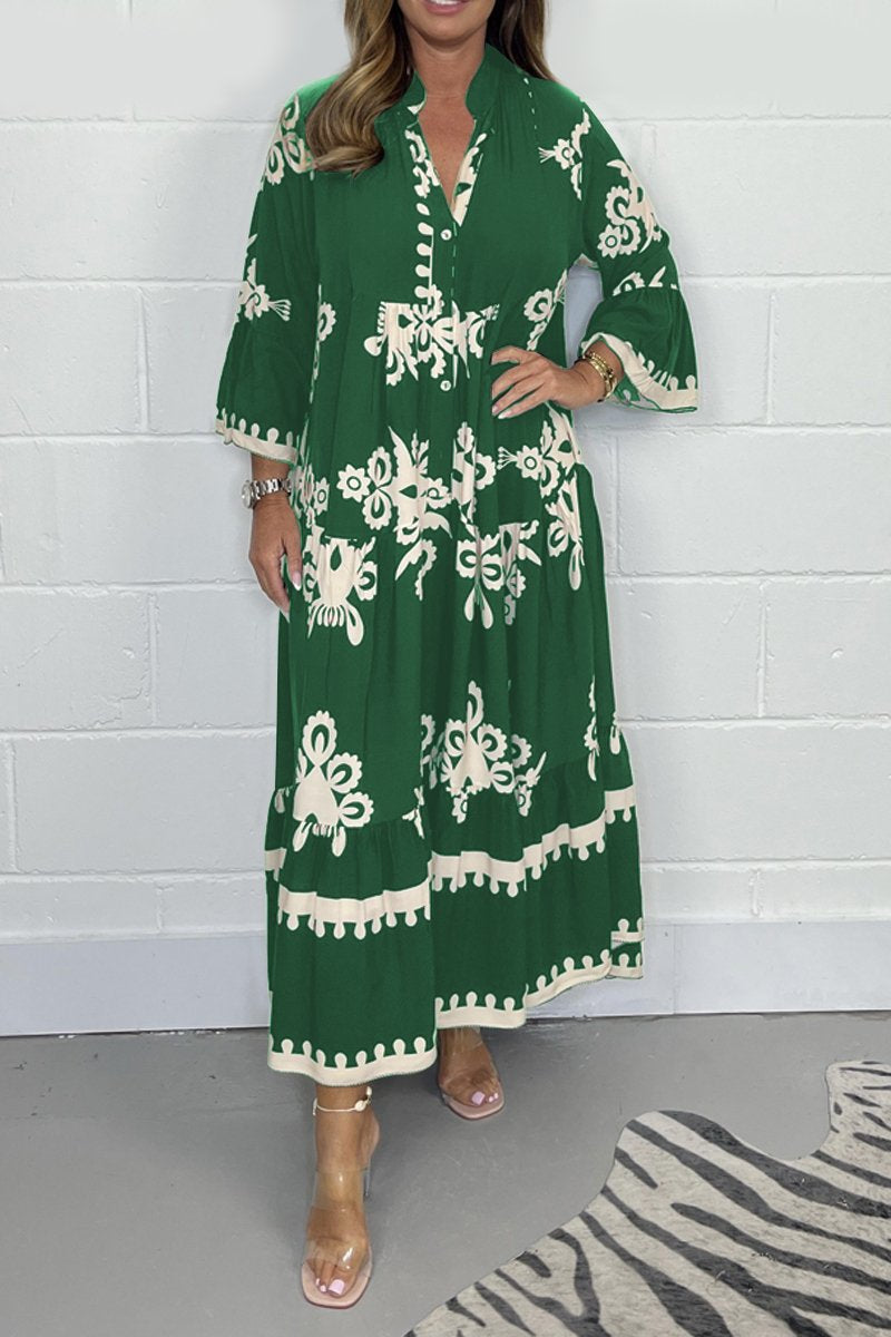 Aisling | Long Printed Maxi Dress